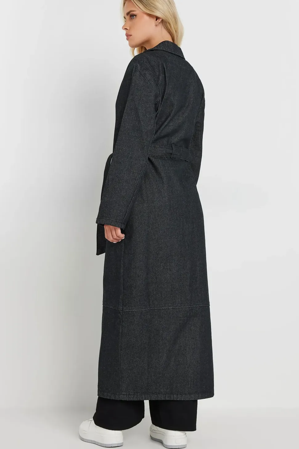 Petite Denim Trench Coat