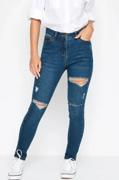 Petite Distressed Skinny Jeans