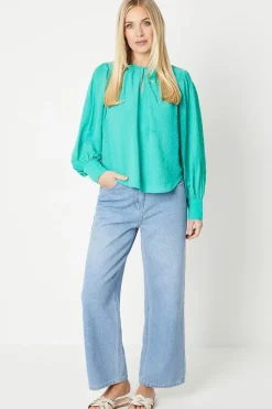 Petite Dobby Chiffon Boho Blouse