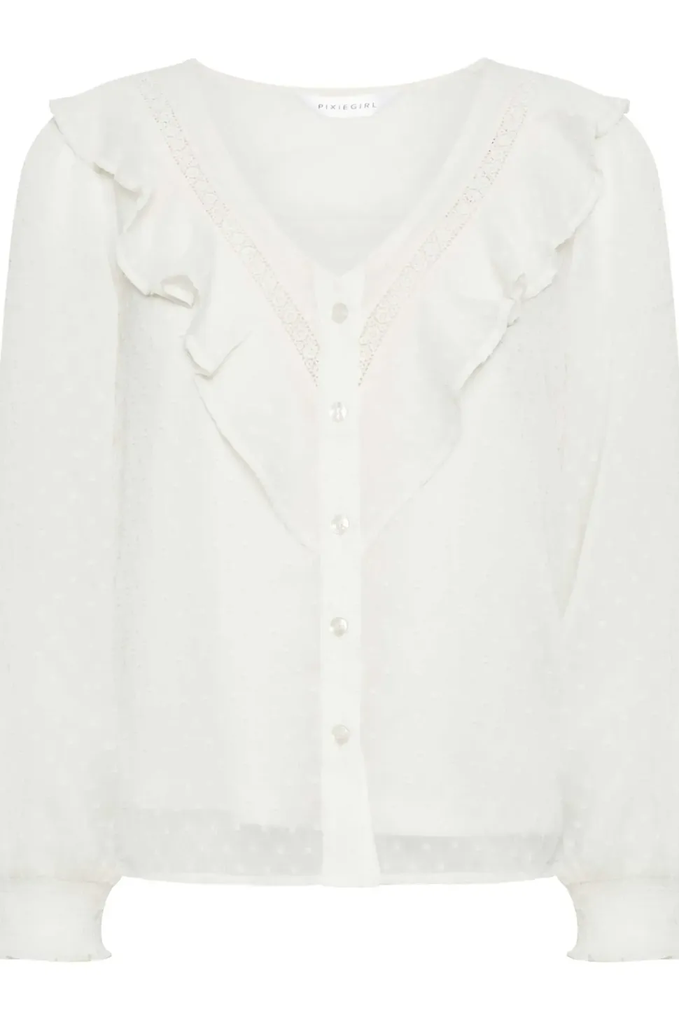 Petite Dobby Crochet Blouse