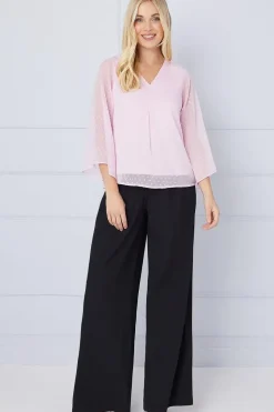 Petite Dobby Pleat Detail Top