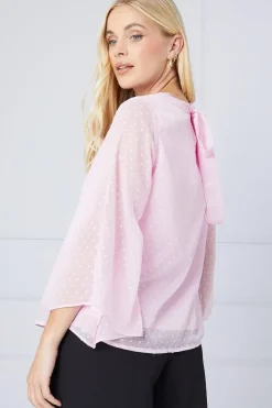 Petite Dobby Pleat Detail Top