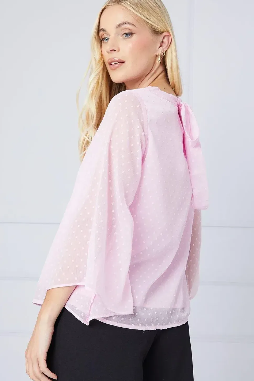 Petite Dobby Pleat Detail Top