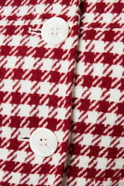 Petite Dogtooth Wool Short Coat