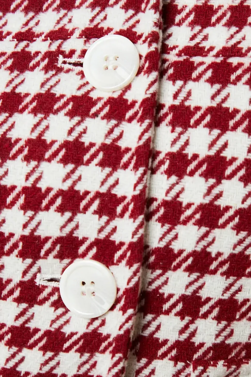 Petite Dogtooth Wool Short Coat