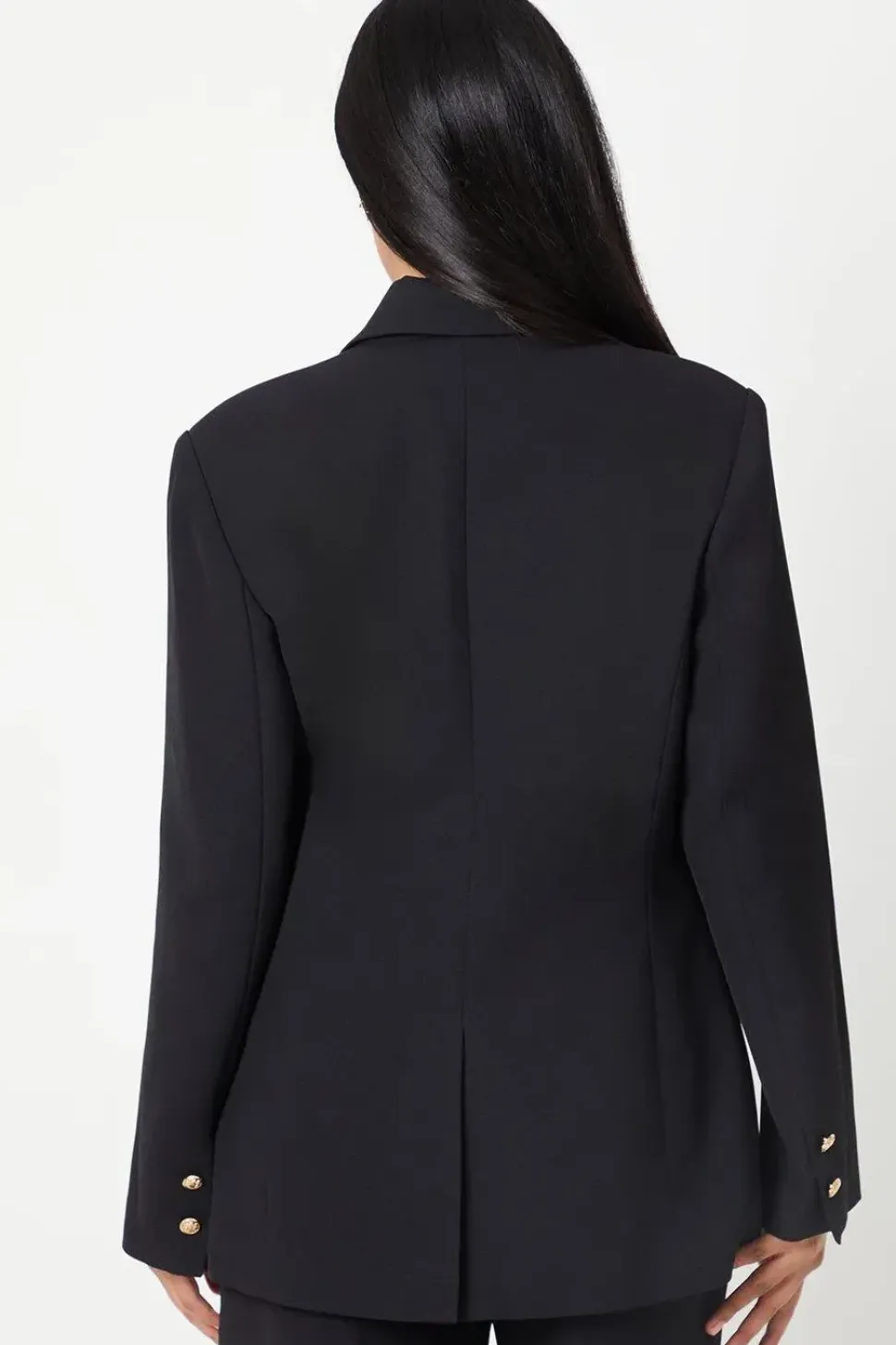 Petite Double Breasted Military Blazer