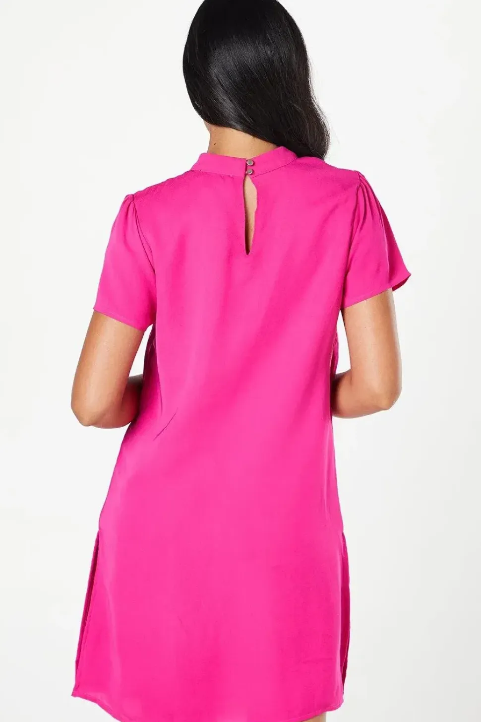 Petite Embellished Neck Shift Dress