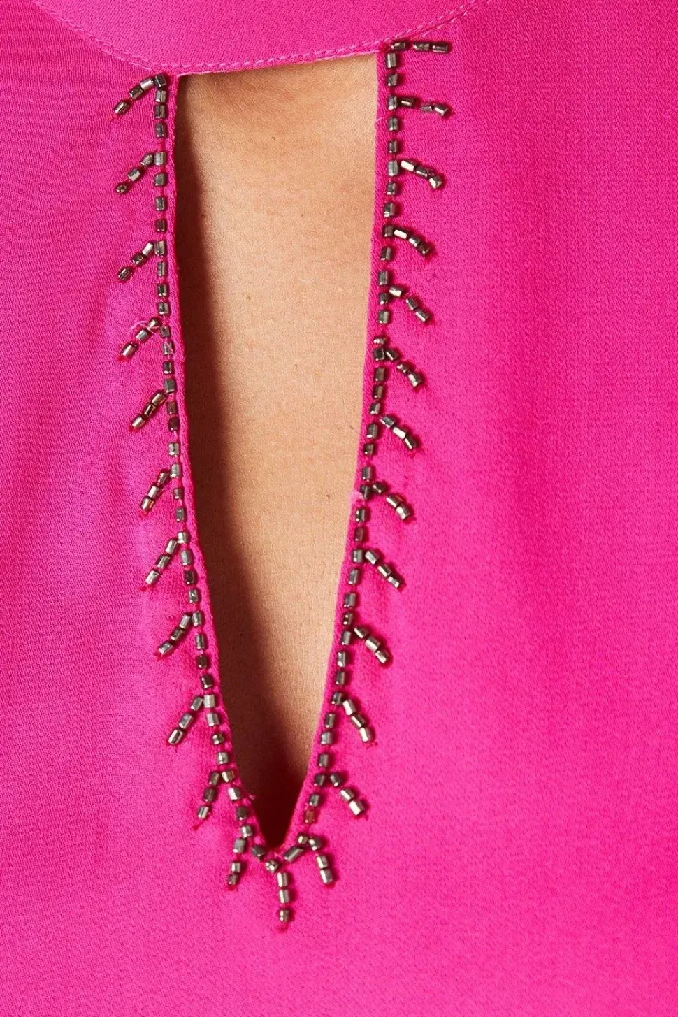 Petite Embellished Neck Shift Dress