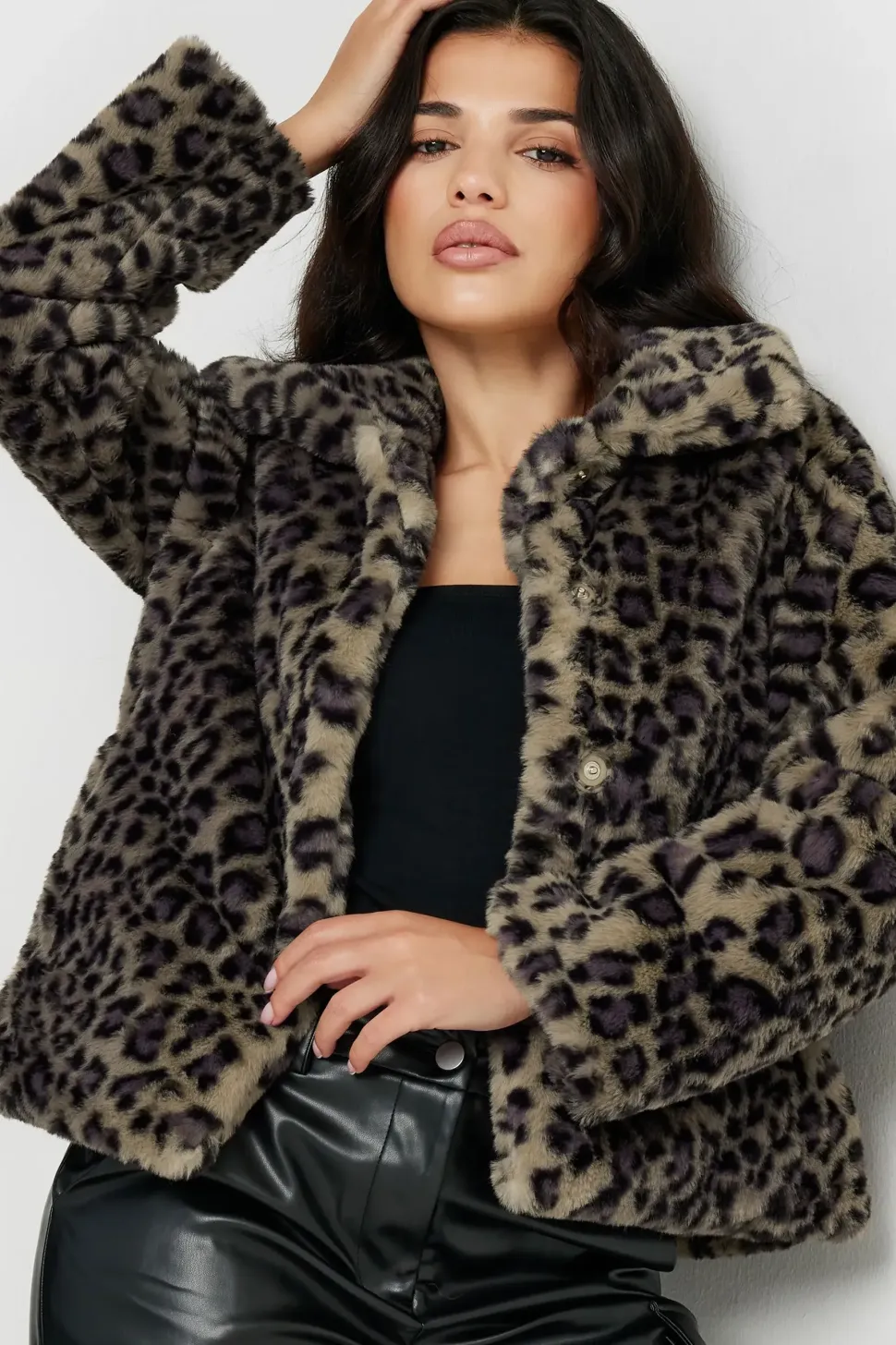 Petite Faux Fur Coat