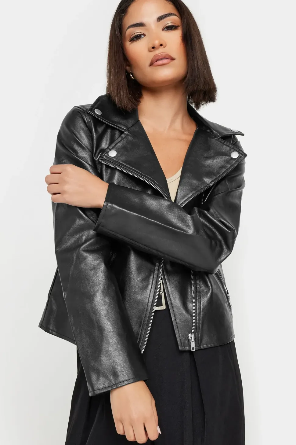 Petite Faux Leather Jacket