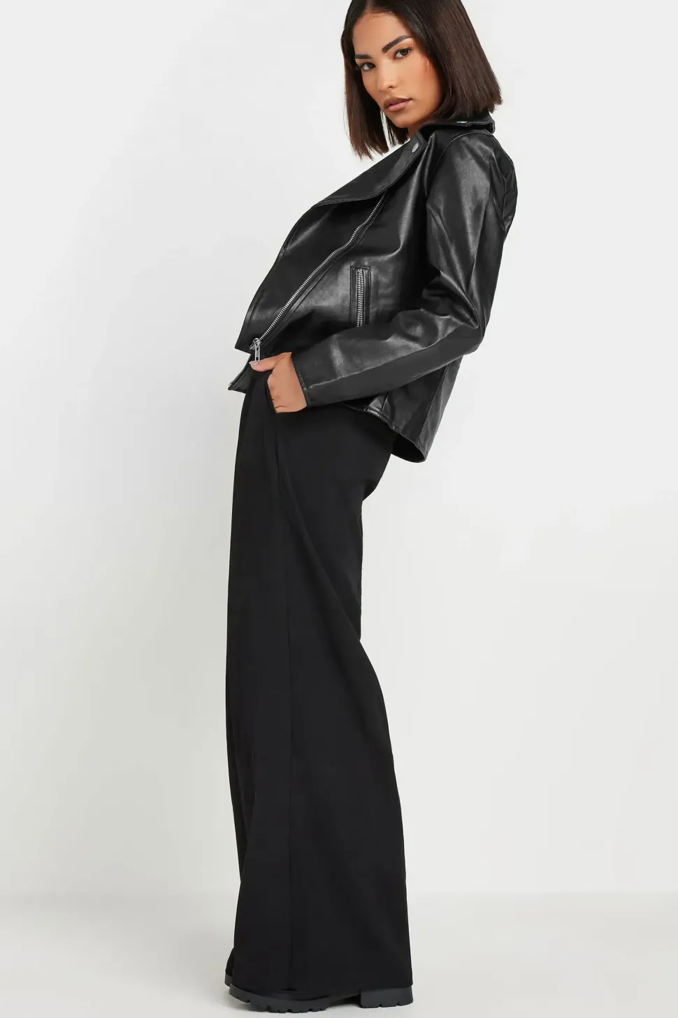 Petite Faux Leather Jacket