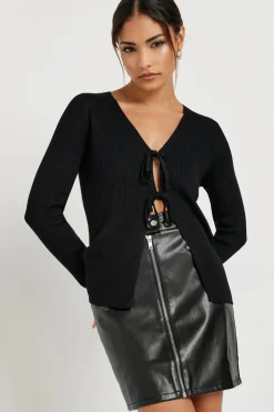 Petite Faux Leather Mini Skirt