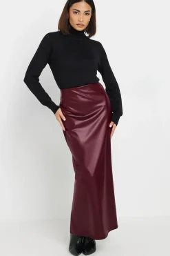 Petite Faux Leather Skirt