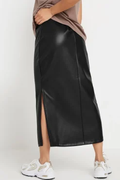 Petite Faux Leather Skirt