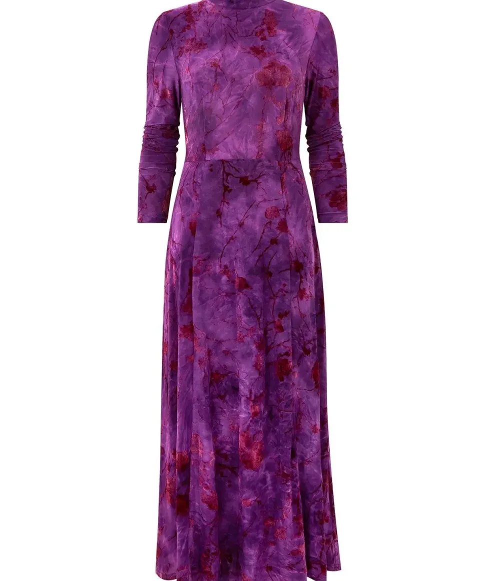 Petite Flocked Print Maxi Dress
