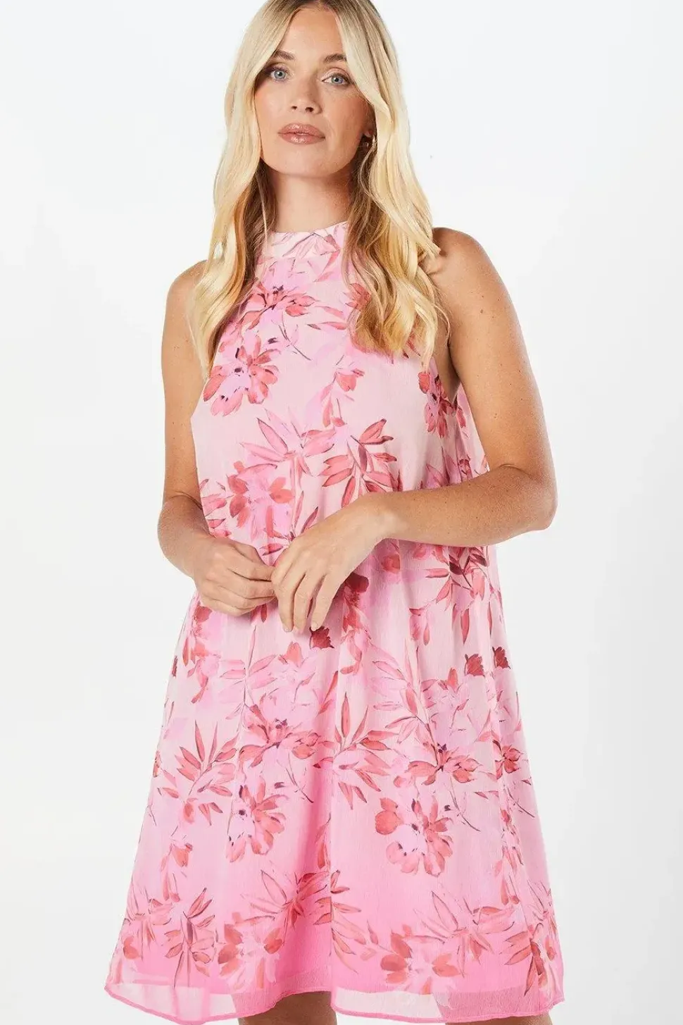 Petite Floral Halterneck Shift Dress