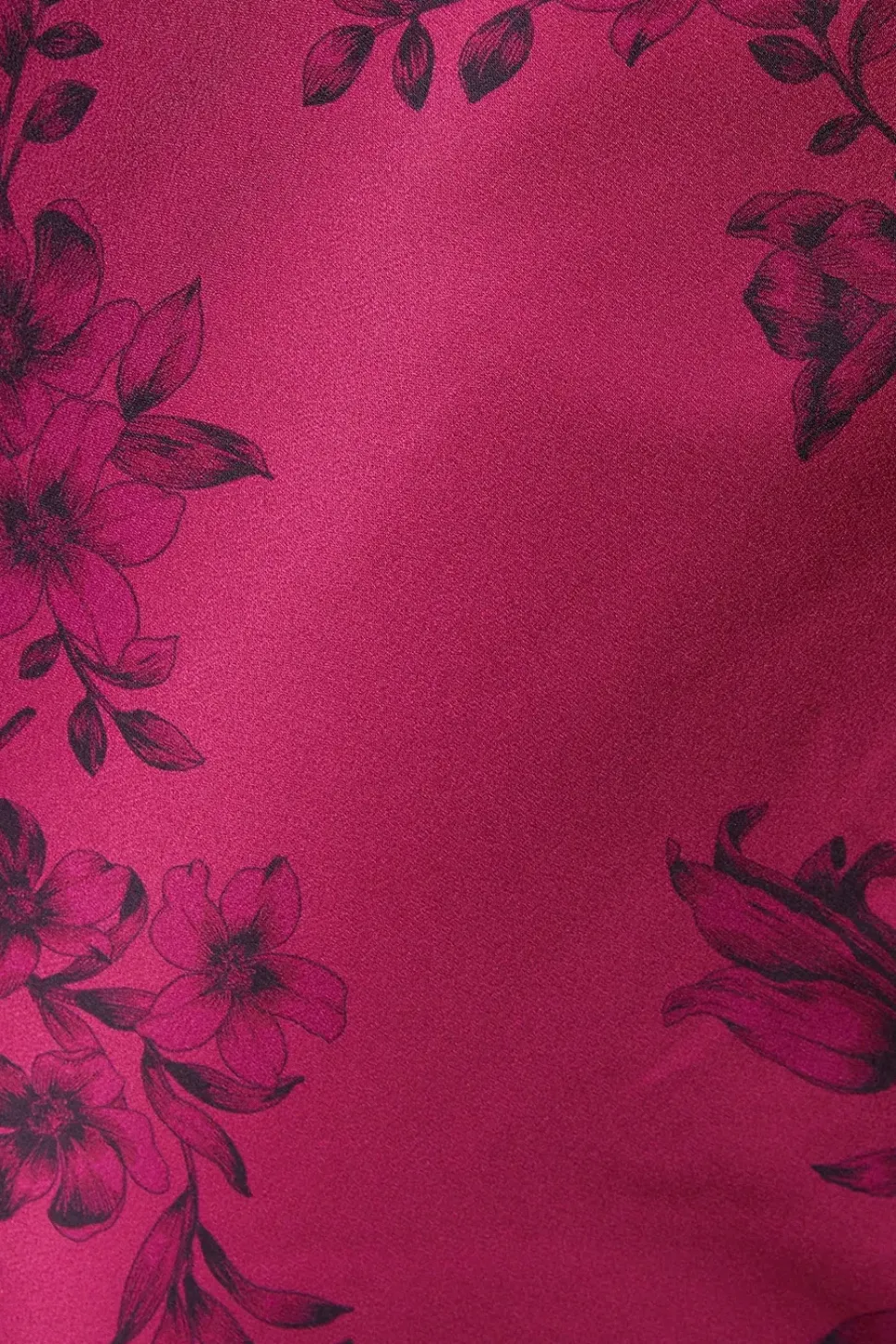 Petite Floral Occasion Satin Open Back Maxi Dress