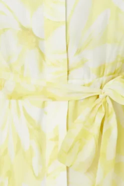 Petite Floral Organza Shirt Midi Dress