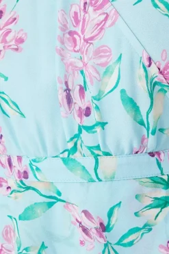Petite Floral Ruffle Peplum Midi Dress