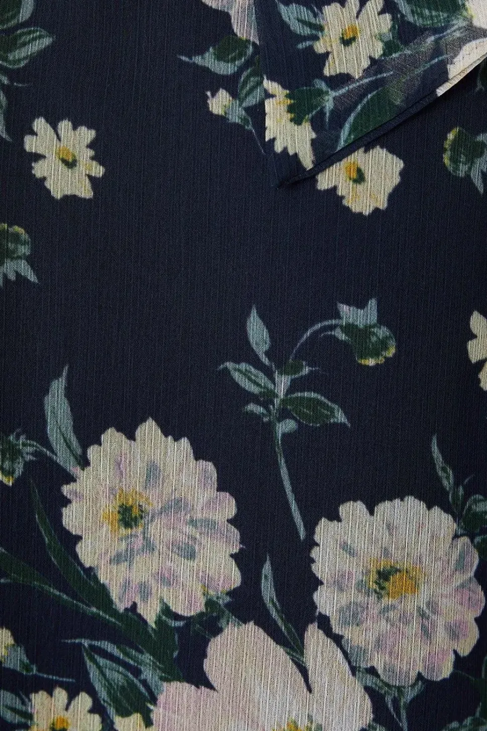 Petite Floral Tie Neck Blouse