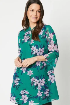 Petite Floral Tie Shift Dress