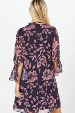 Petite Floral V-neck Shift Dress