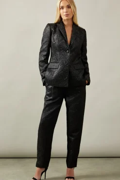 Petite Foil Tapered Trousers