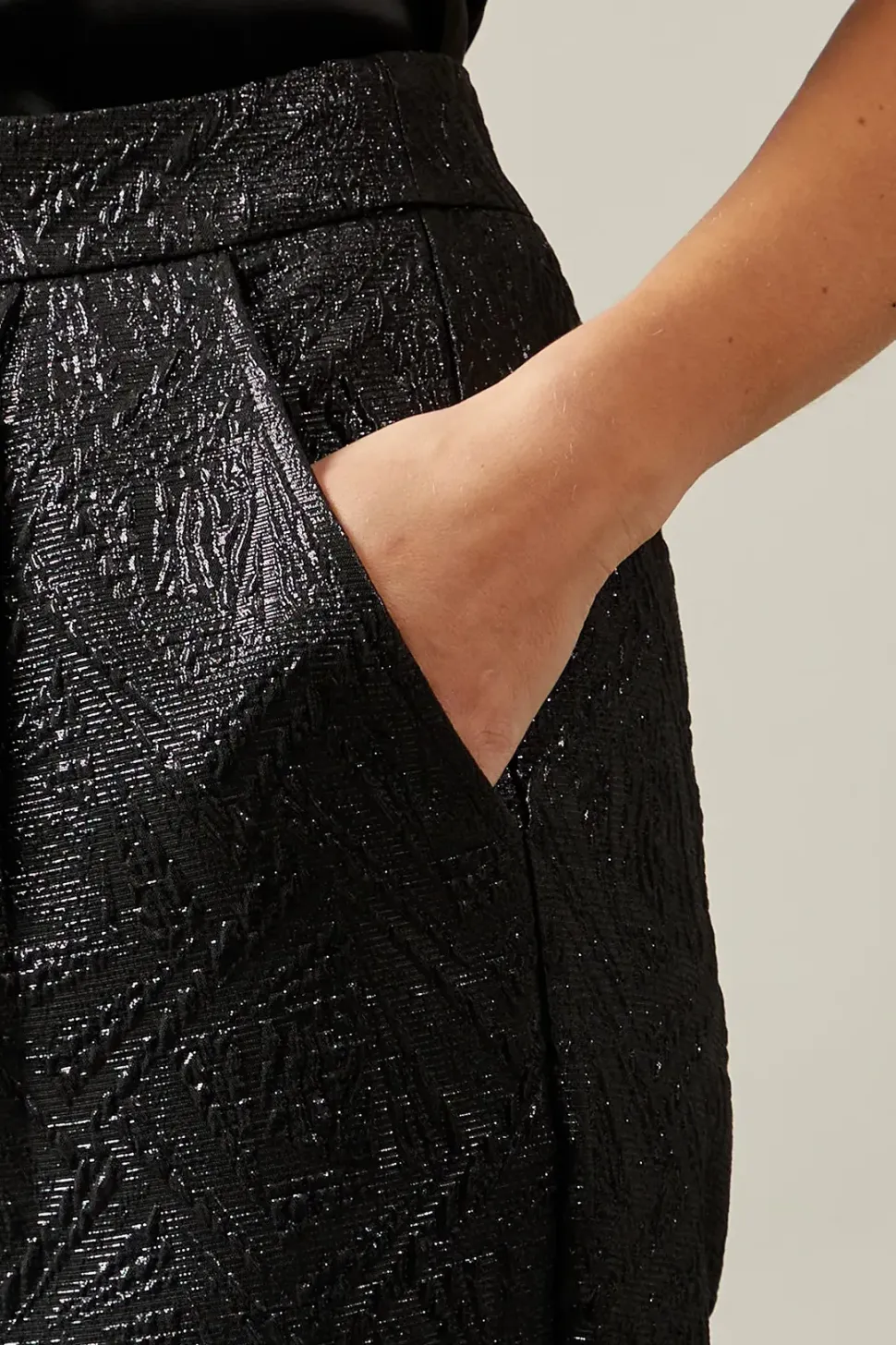 Petite Foil Tapered Trousers