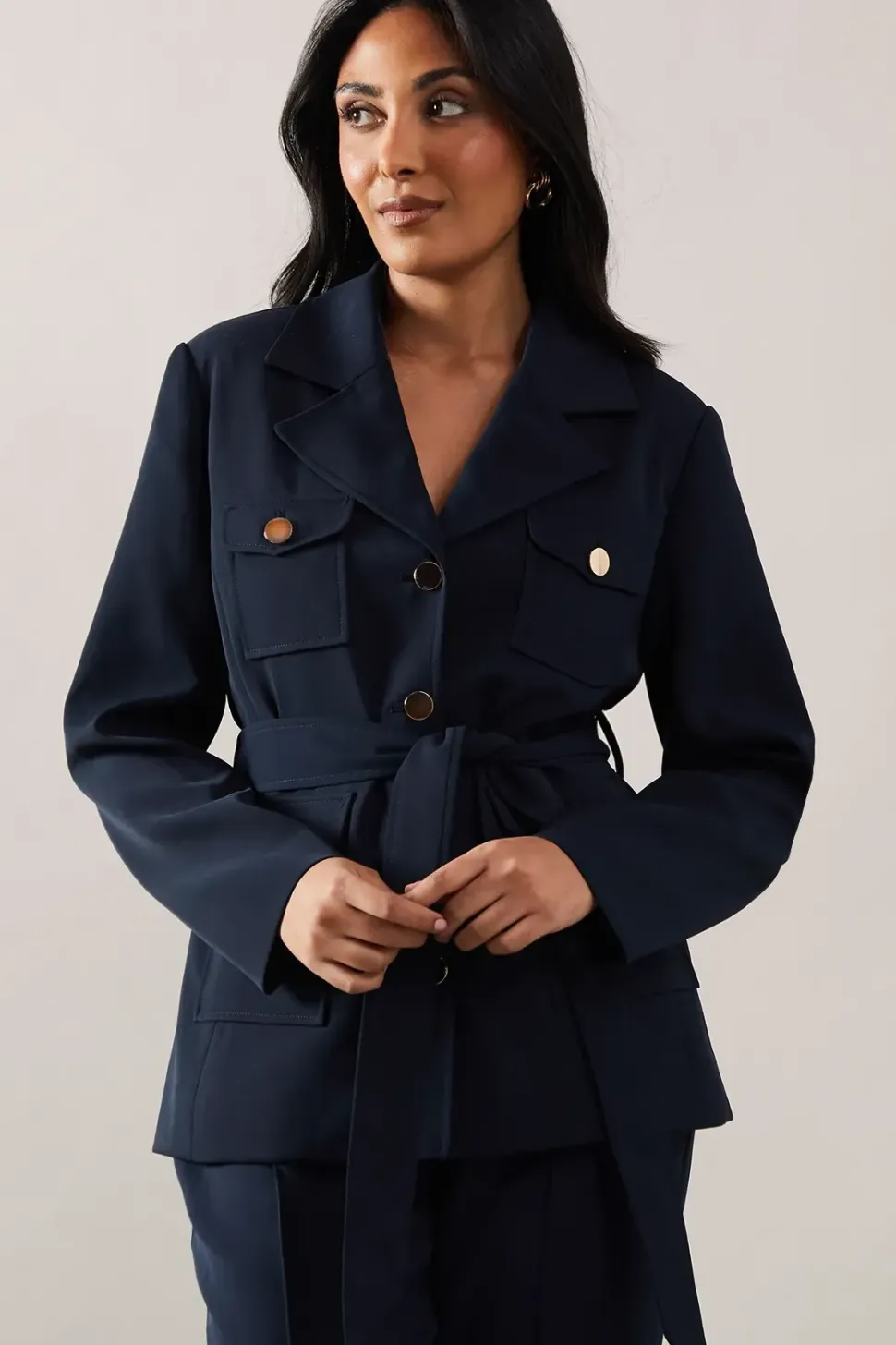 Petite Four Pocket Military Jacket