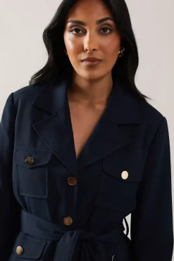 Petite Four Pocket Military Jacket