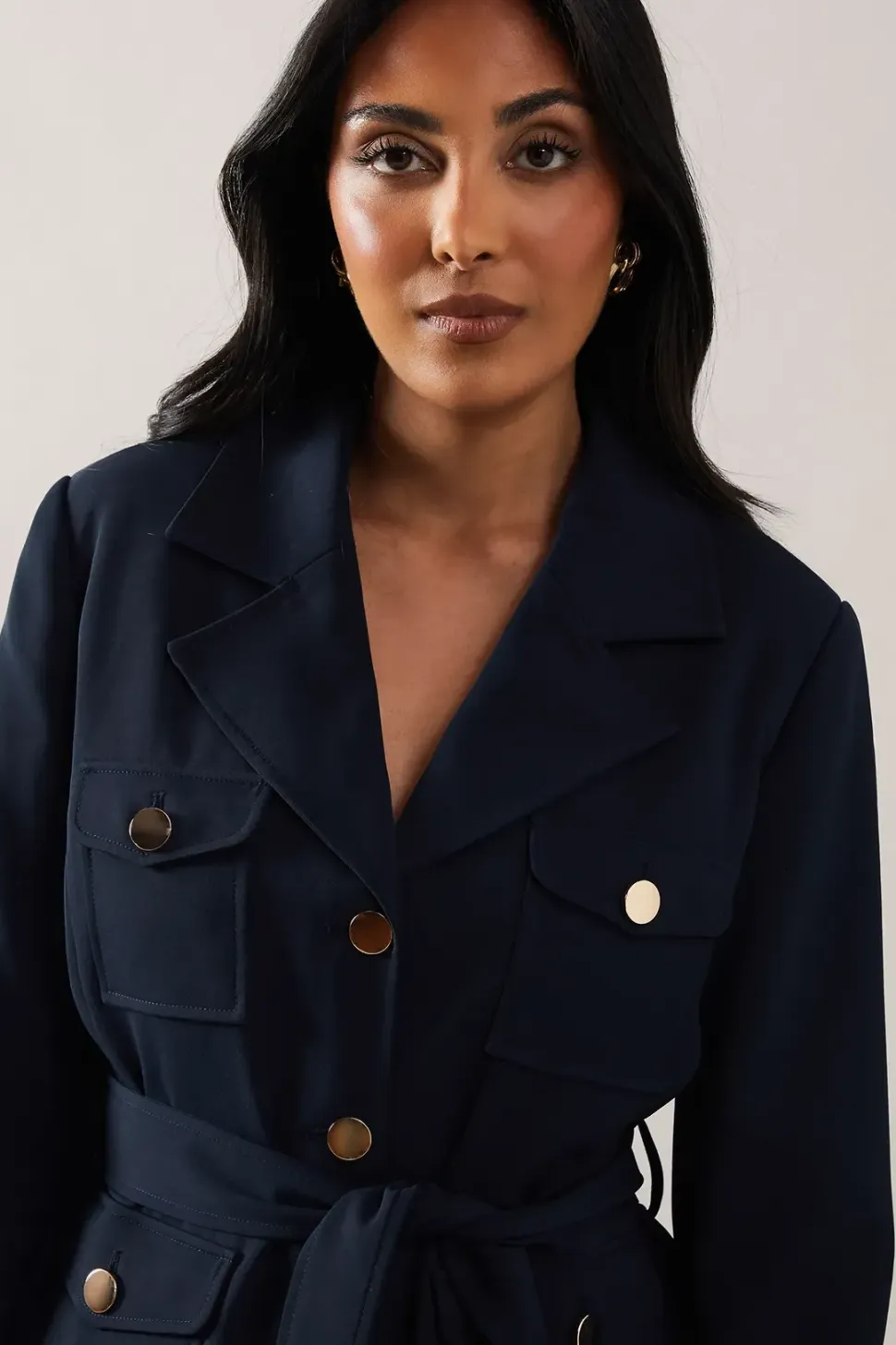 Petite Four Pocket Military Jacket