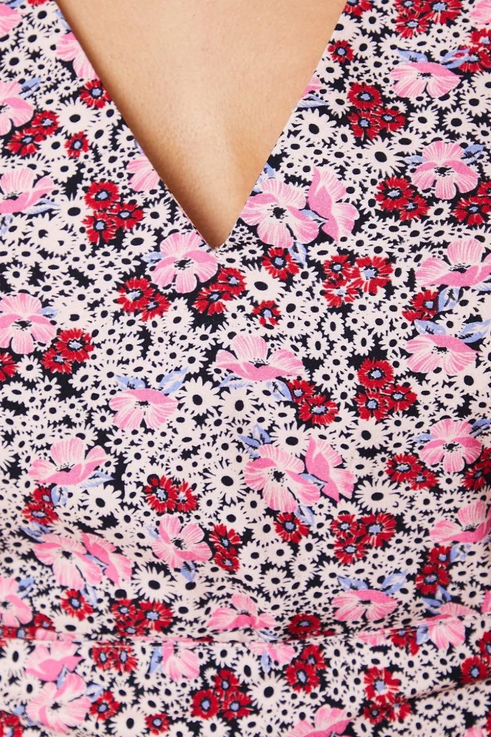 Petite Frill Sleeve Tie Waist Mini Dress