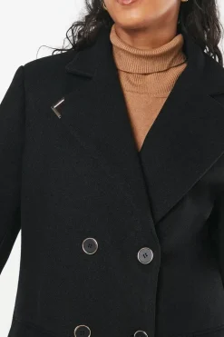 Petite Gold Trim Maxi Coat