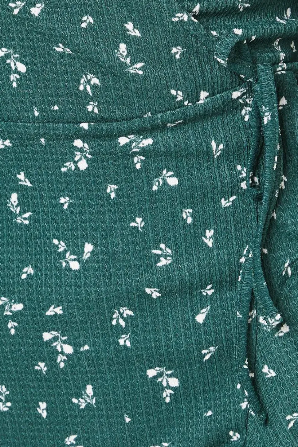Petite Green Ditsy Wrap Mini Dress