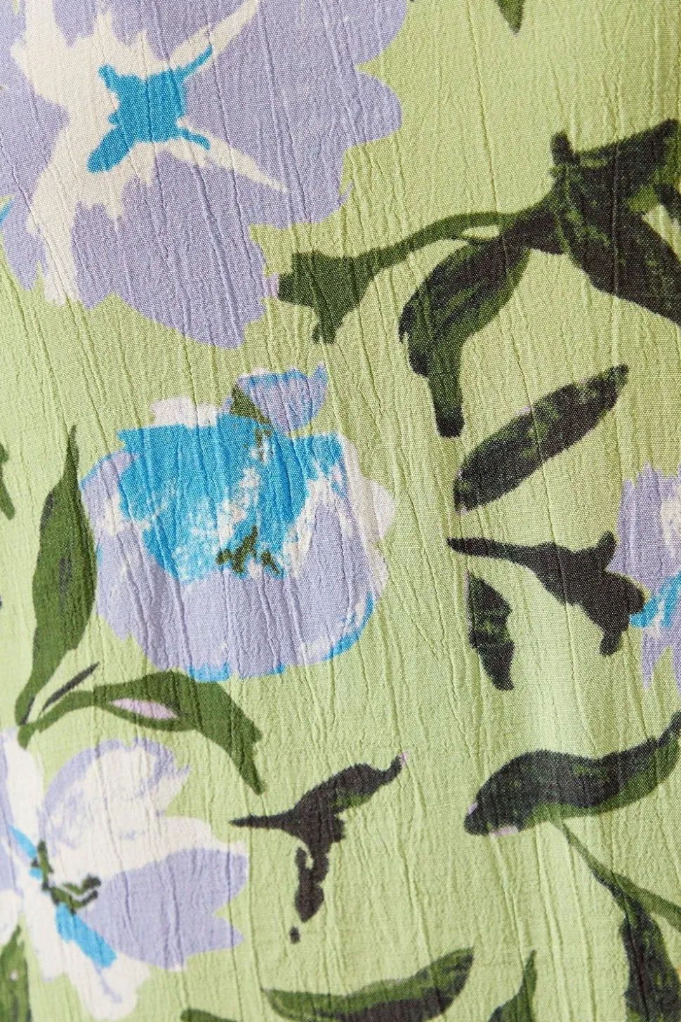 Petite Green Floral Flute Sleeve Shift Dress