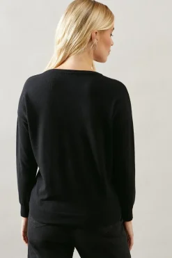 Petite Heart Embellished Knitted Jumper