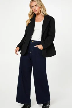 Petite Herringbone Oversized Blazer