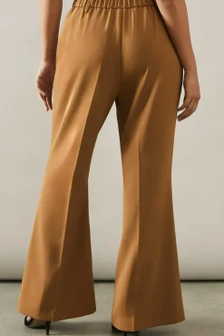 Petite High Waist Flare Trousers