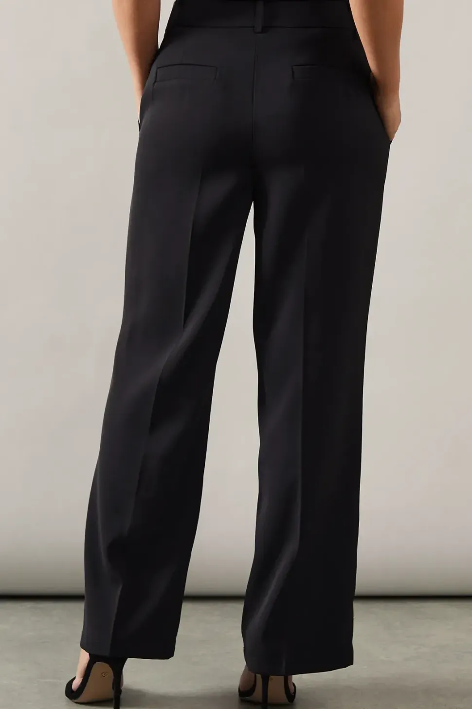 Petite High Waist Straight Leg Trouser
