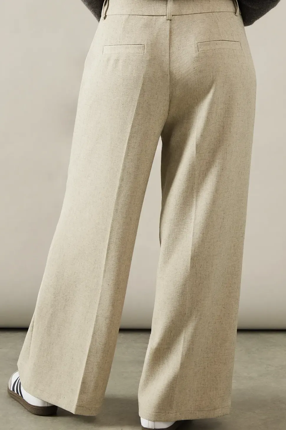 Petite High Waist Wide Leg Trouser