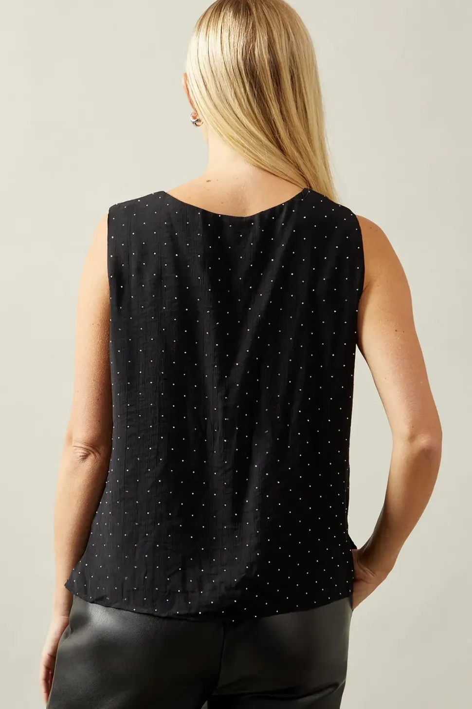 Petite Hotfix V Neck Cami