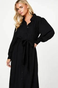 Petite Jacquard Midi Shirt Dress