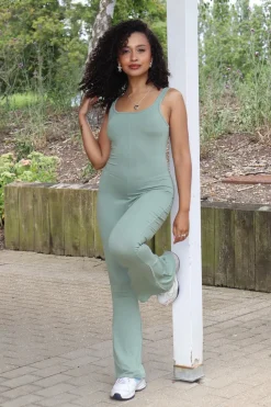 Petite Jersey Flared Jumpsuit