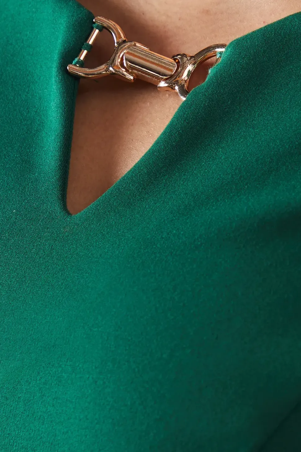 Petite Keyhole Detail Ponte Midi Dress