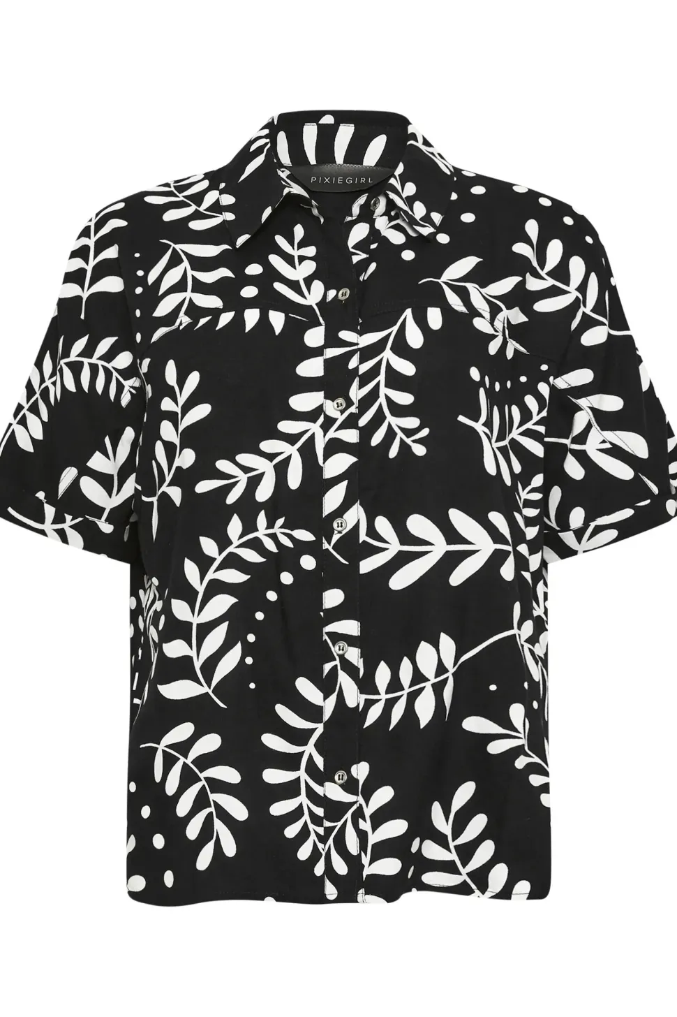Petite Leaf Print Shirt