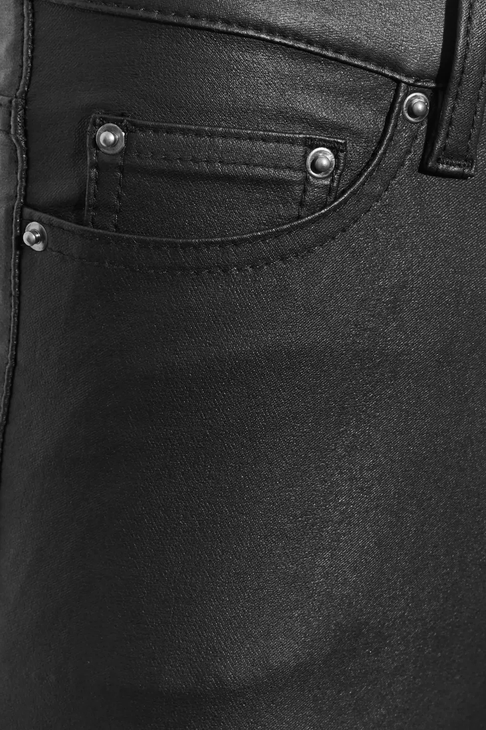 Petite Leather Look Jeans