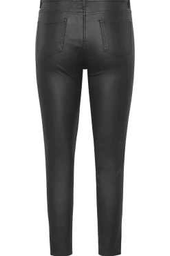 Petite Leather Look Jeans
