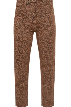 Petite Leopard Print Mom Jeans