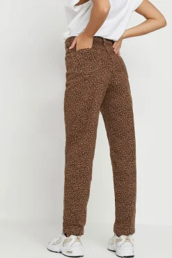 Petite Leopard Print Mom Jeans
