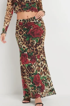 Petite Leopard Print Skirt